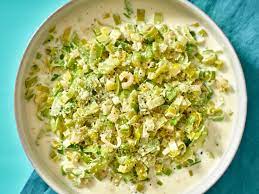 creamy leeks with butter & cheese
