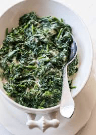 low-carb fresh creamed spinach