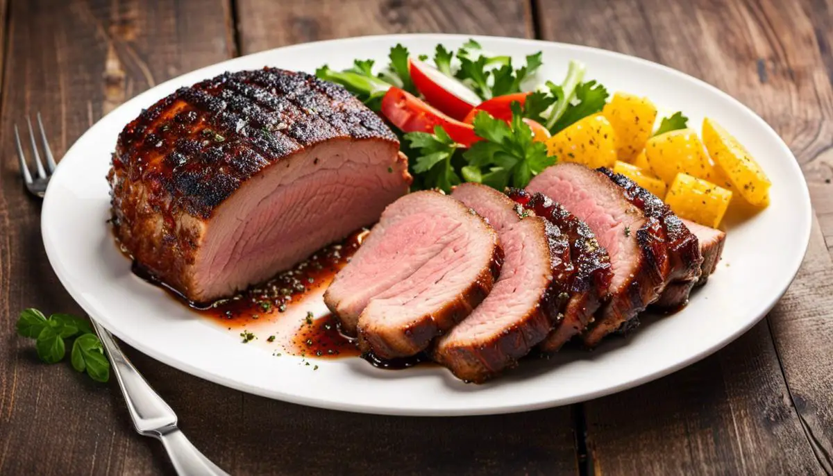 Image of deliciously rubbed and perfectly cooked pork